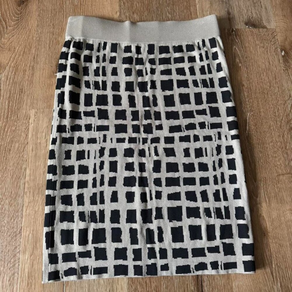 Bruuns Bazaar Gray Black Pencil Skirt Size S